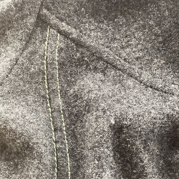 Little Journeys Chicago merino wool longsleeve snap button jacket gray Medium - Picture 6 of 11